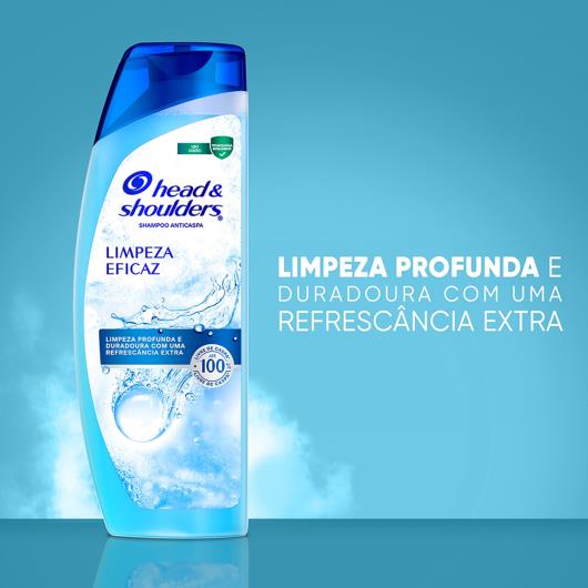 Shampoo Anticaspa Head & Shoulders Limpeza Eficaz Frasco 200ml - Imagem em destaque