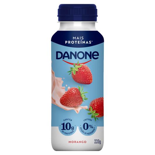 Iogurte Desnatado Morango Zero Lactose Danone Frasco 220g - Imagem em destaque