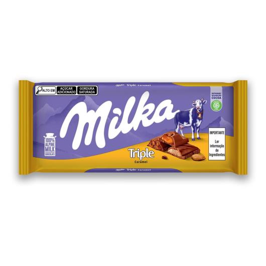 Chocolate Milka Triple Caramel 90G - Imagem em destaque