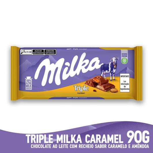 Chocolate Milka Triple Caramel 90G - Imagem em destaque