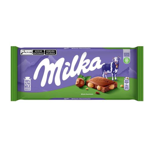 Chocolate Milka Whole Hazelnuts 100g - Imagem em destaque