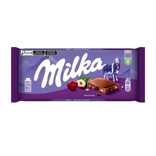 Chocolate Milka Raisins e Nuts 100G - Imagem em destaque