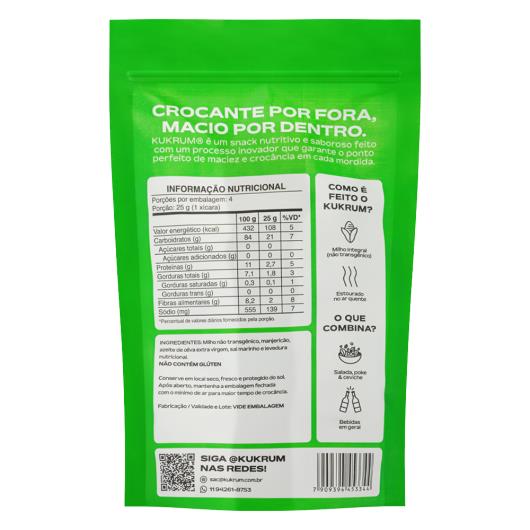 Snack de Milho Temperado Integral Pesto Manjericão Kukrum Pouch 100g - Imagem em destaque