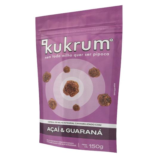 Snack de Milho Caramelizado Integral Açaí e Guaraná Kukrum Pouch 150g - Imagem em destaque