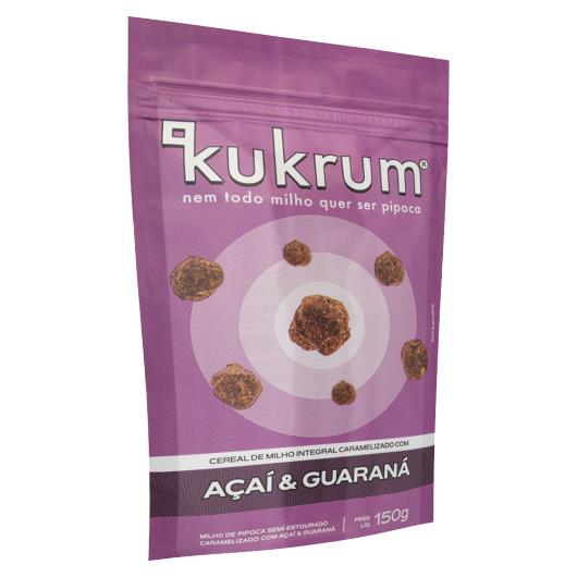 Snack de Milho Caramelizado Integral Açaí e Guaraná Kukrum Pouch 150g - Imagem em destaque