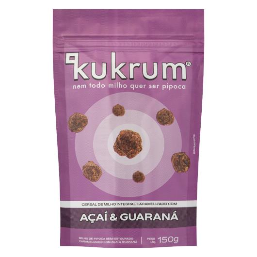 Snack de Milho Caramelizado Integral Açaí e Guaraná Kukrum Pouch 150g - Imagem em destaque