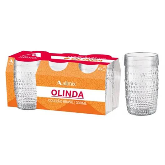 Copo Allmix Coleção Brasil Olinda 6 Unidades de 330ml Cada - Imagem em destaque