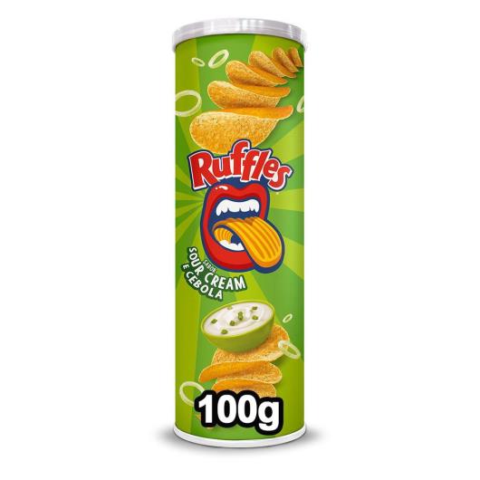 Salgadinho a Base De Batata Sour Cream e Cebola Ruffles Tira Onda Elma Chips Tubo 100G - Imagem em destaque