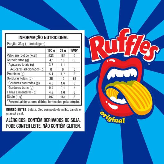 Batata Frita Ondulada Original Elma Chips Ruffles 33G - Imagem em destaque