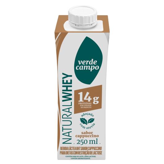 Bebida Láctea UHT Cappuccino Zero Lactose Verde Campo Natural Whey Caixa 250ml - Imagem em destaque