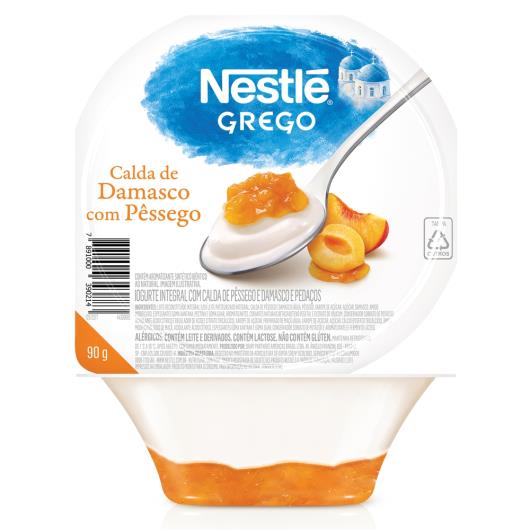 Iogurte Integral Grego Calda Damasco com Pêssego Nestlé Pote 90g - Imagem em destaque