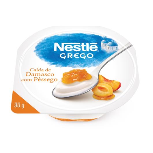 Iogurte Integral Grego Calda Damasco com Pêssego Nestlé Pote 90g - Imagem em destaque