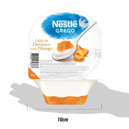 Iogurte Integral Grego Calda Damasco com Pêssego Nestlé Pote 90g - Imagem em destaque