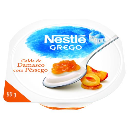 Iogurte Integral Grego Calda Damasco com Pêssego Nestlé Pote 90g - Imagem em destaque