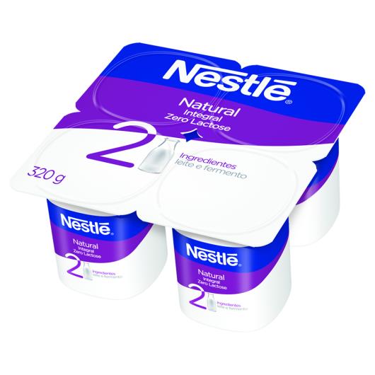 Iogurte Integral Natural Zero Lactose Nestlé Bandeja 320g 4 Unidades - Imagem em destaque