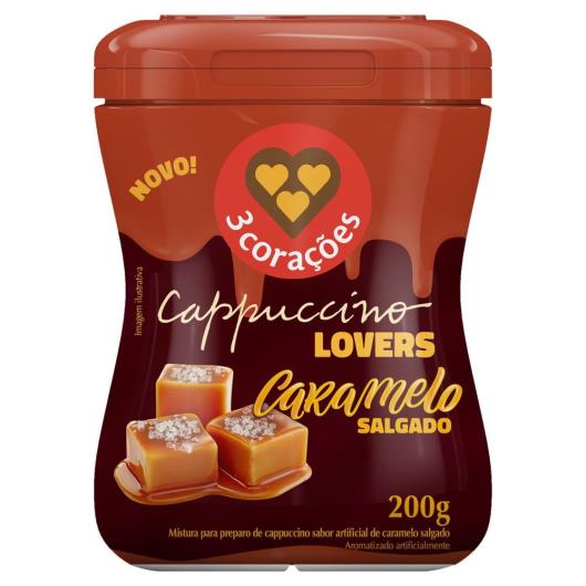 Cappuccino Lovers Caramelo Salgado 3 Corações Pote 200g - Imagem em destaque