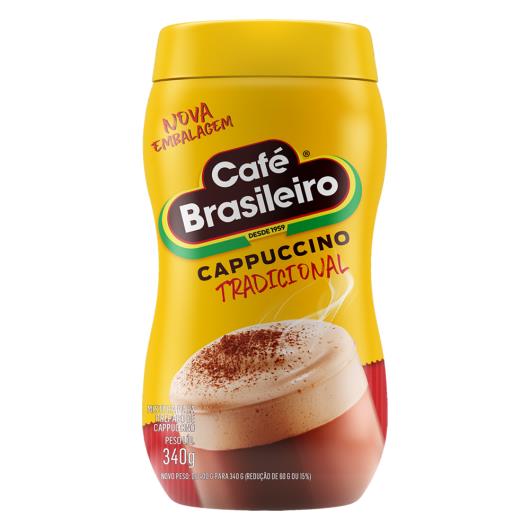 Cappuccino Solúvel Tradicional Café Brasileiro Pote 340g - Imagem em destaque