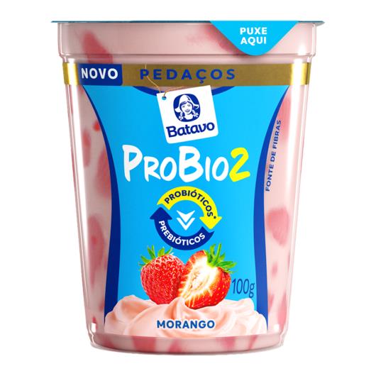 Iogurte Integral Morango Batavo Probio2 Pote 100g - Imagem em destaque