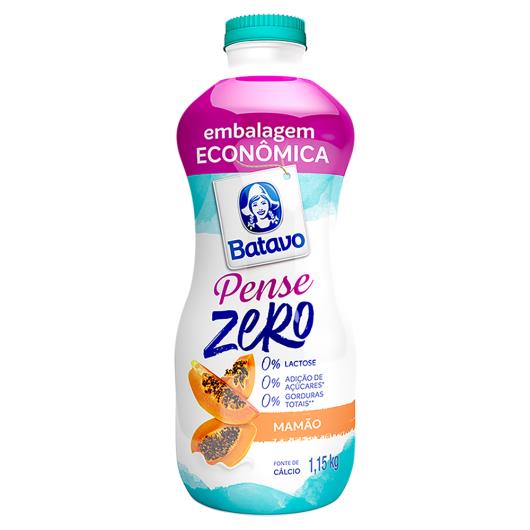 Iogurte Desnatado Mamão Zero Lactose Batavo Pense Zero Garrafa 1,15kg Embalagem Econômica - Imagem em destaque