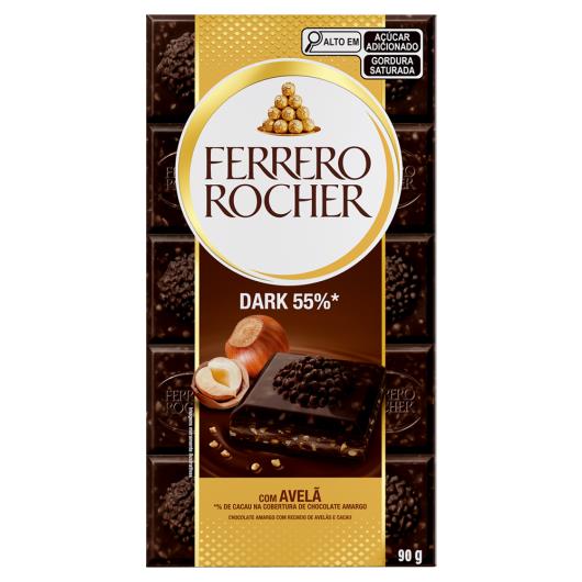 Chocolate Avelã e Cacau Cobertura Dark 55% Ferrero Rocher 90g - Imagem em destaque