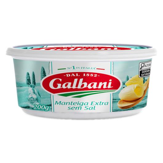 Manteiga Extra sem Sal Galbani Pote 200g - Imagem em destaque