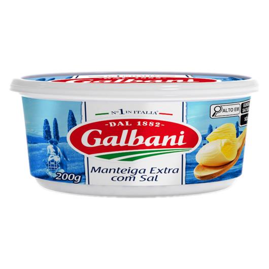 Manteiga Extra com Sal Galbani Pote 200g - Imagem em destaque