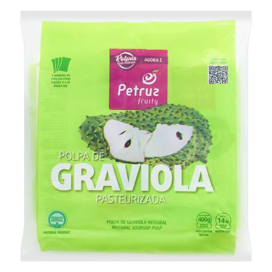 Polpa de Fruta Graviola Petruz Pacote 400g 4 Unidades - Imagem em destaque