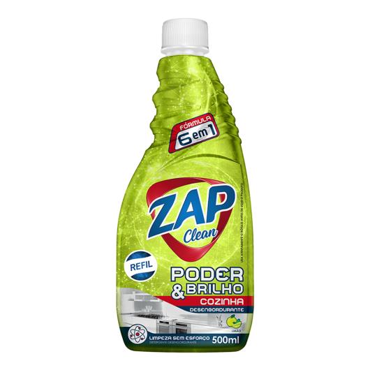 Desengordurante Zap Clean Limão Para Cozinha Refil 500ml - Imagem em destaque