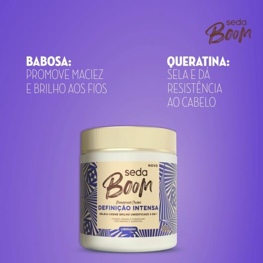 Geleia Creme 2 em 1 Seda Boom Definição Intensa 500g - Imagem em destaque