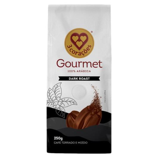 Café em Pó 3 Corações Gourmet Dark Roast 250g - Imagem em destaque