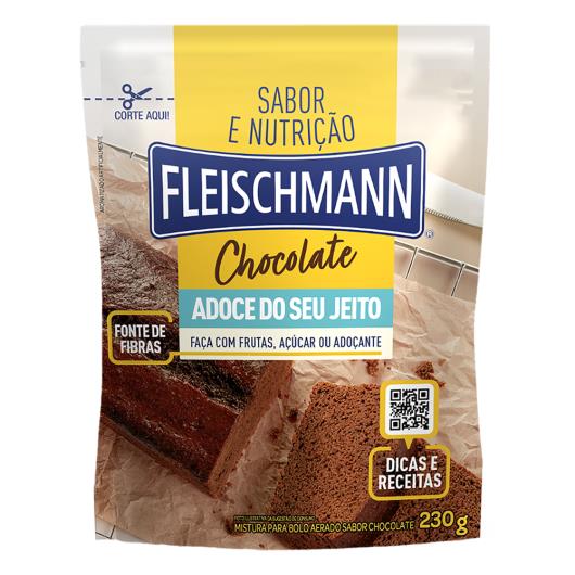 Mistura para Bolo Aerado Chocolate Fleischmann Sabor e Nutrição Adoce do Seu Jeito Sachê 230g - Imagem em destaque