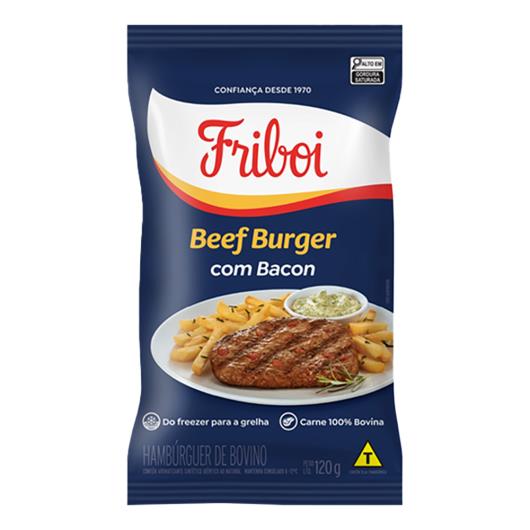 Beef Burguer Bovino com Bacon Friboi Congelado 120g - Imagem em destaque