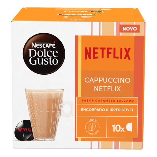 Cappuccino em Cápsula Caramelo Salgado Netflix Nescafé DolceGusto Caixa 175g 10 Unidades - Imagem em destaque