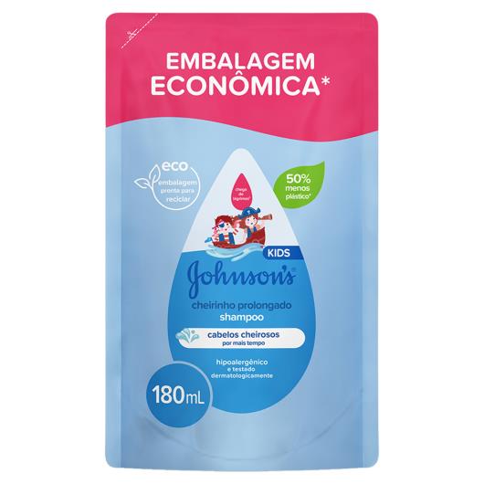 Shampoo Johnson's Kids Cheirinho Prolongado Sachê 180ml Embalagem Econômica - Imagem em destaque