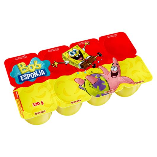 Petit Suisse Morango + Banana Bob Esponja Elegê Bandeja 320g 8 Unidades - Imagem em destaque