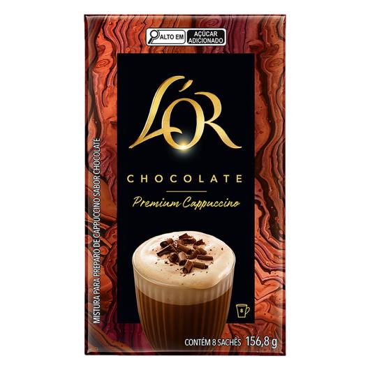 Cappuccino Solúvel Chocolate L'or Premium Caixa 156,8g 8 Unidades - Imagem em destaque