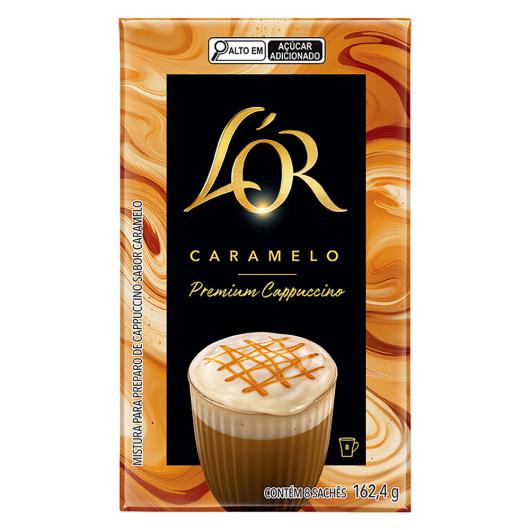 Cappuccino Solúvel Caramelo L'or Premium Caixa 162,4g 8 Unidades - Imagem em destaque
