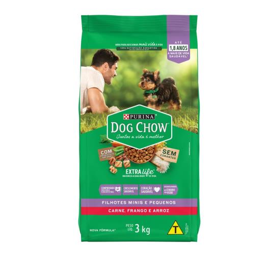 Ração DOG CHOW Extra Life Filhotes Minis e Pequenos 3kg - Imagem em destaque