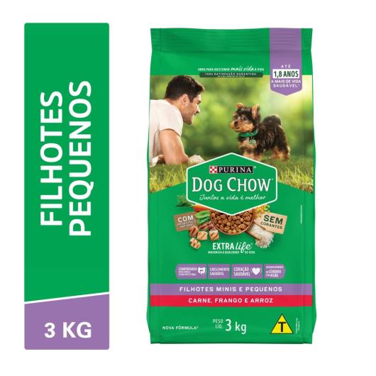 Ração DOG CHOW Extra Life Filhotes Minis e Pequenos 3kg - Imagem em destaque