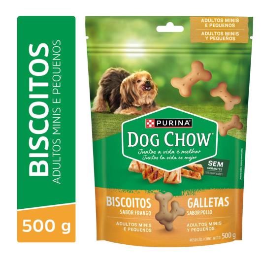 DOG CHOW Biscoitos Frango Minis & Pequenos 500g - Imagem em destaque