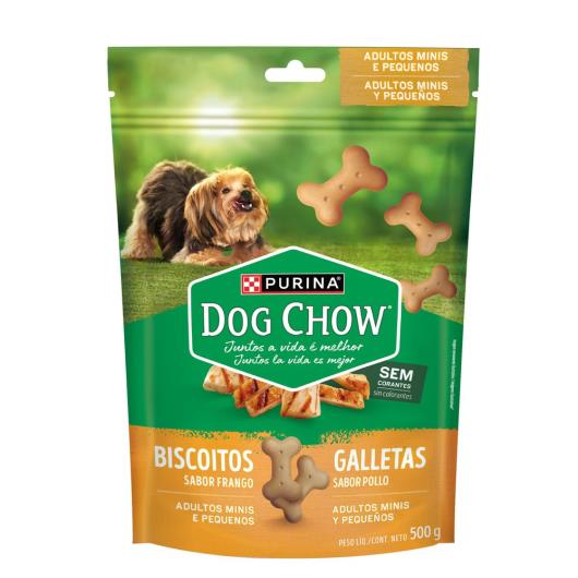 DOG CHOW Biscoitos Frango Minis & Pequenos 500g - Imagem em destaque