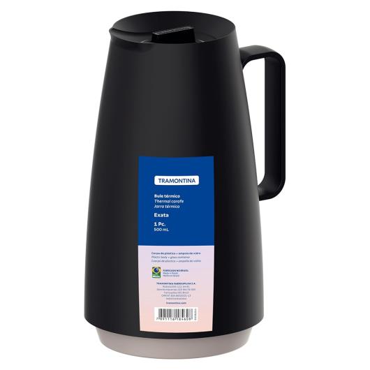 Bule Térmico Tramontina Exata Preto 500ml - Imagem em destaque