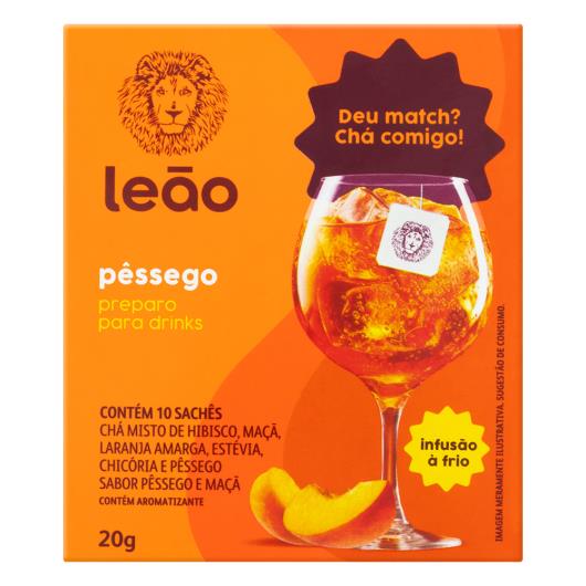 Chá de Pêssego Leão Preparo para Drinks Caixa 20g 10 Unidades - Imagem em destaque