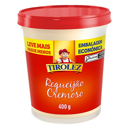 Requeijão Cremoso Tirolez Pote 400g Embalagem Econômica Leve Mais Pague Menos - Imagem em destaque