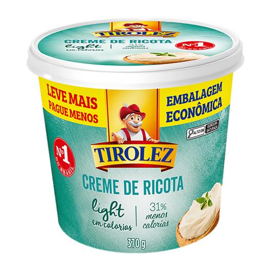 Creme de Queijo Ricota Original Light Tirolez Pote 370g Embalagem Econômica Leve Mais Pague Menos - Imagem em destaque