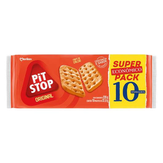 Pack Biscoito Original Marilan Pit Stop Pacote 228g 10 Unidades - Imagem em destaque