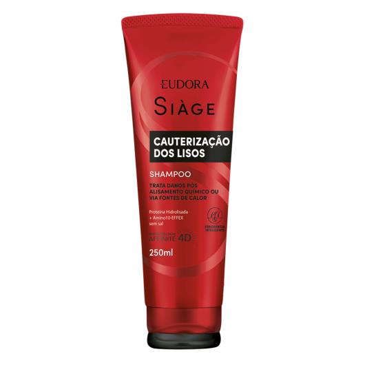 Shampoo Eudora Siàge Cauterização dos Lisos Bisnaga 250ml - Imagem em destaque