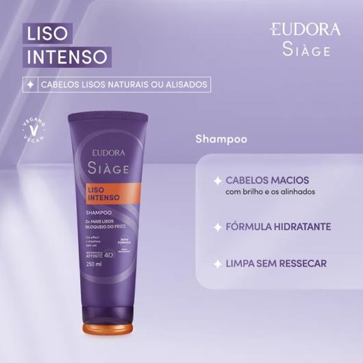 Shampoo Eudora Siàge Liso Intenso Bisnaga 250ml - Imagem em destaque