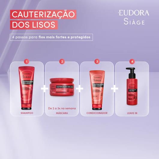 Condicionador Eudora Siàge Cauterização dos Lisos Bisnaga 200ml - Imagem em destaque