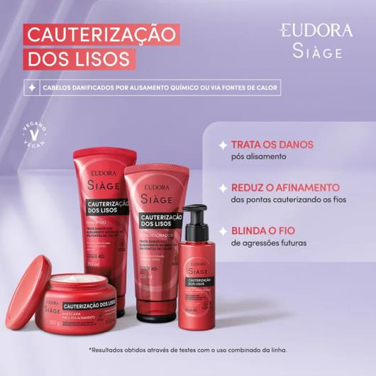 Condicionador Eudora Siàge Cauterização dos Lisos Bisnaga 200ml - Imagem em destaque